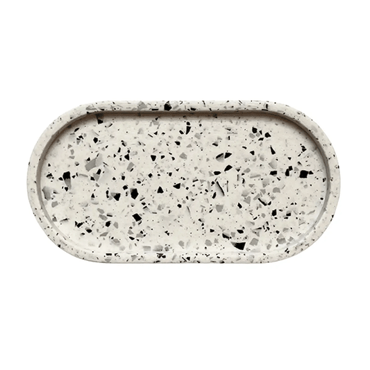 Terrazzo Rolling Tray - white