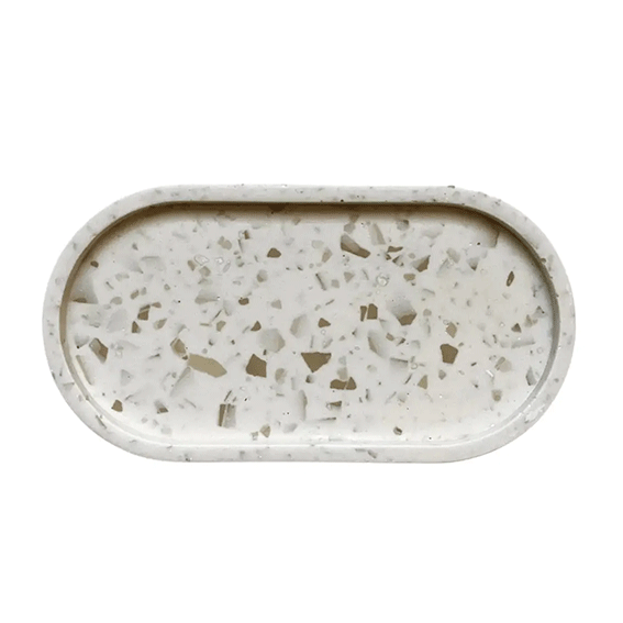 Terrazzo Rolling Tray - Beige