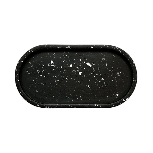 Terrazzo Rolling Tray - black